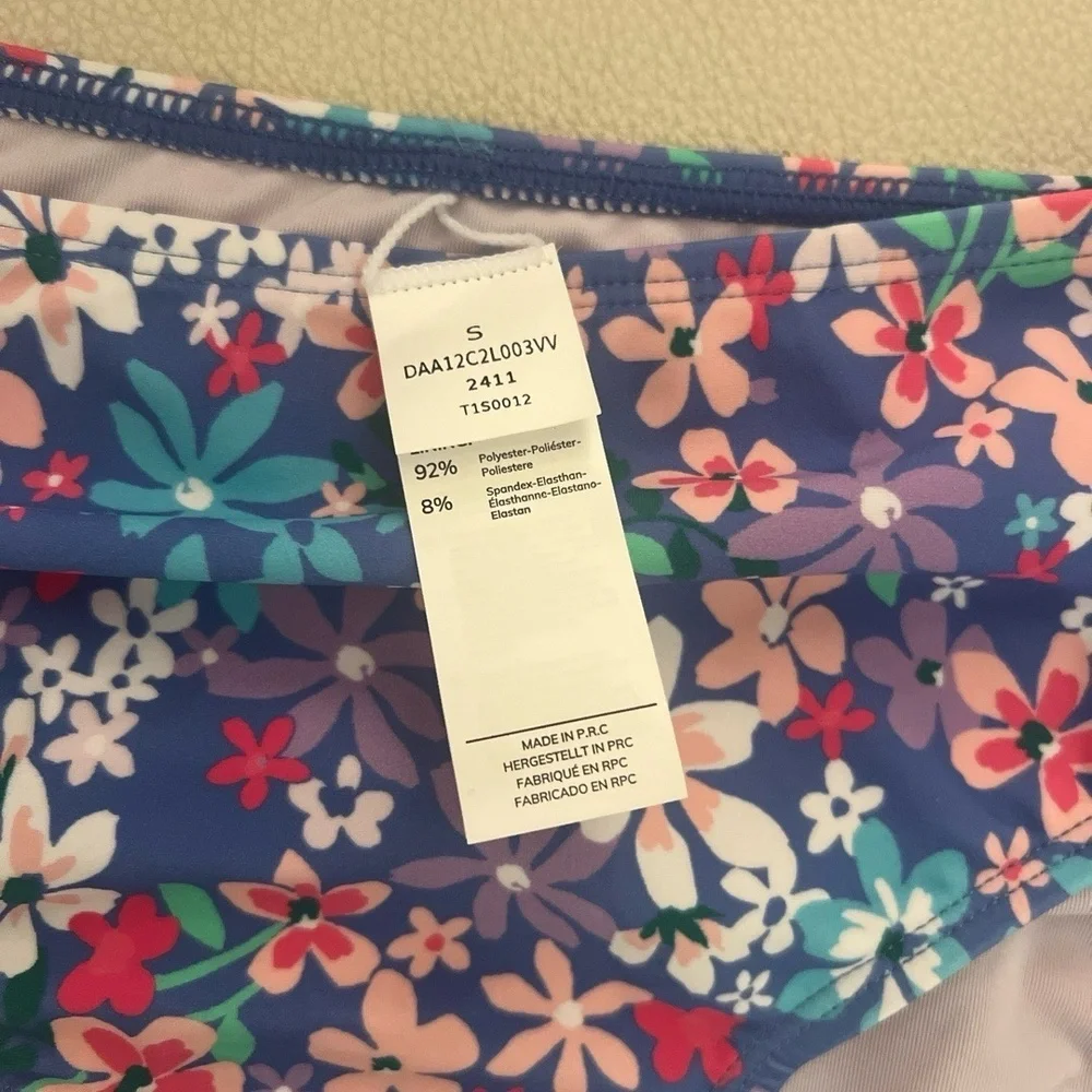 NWT Cupshe Womens Two Piece Bikini Set Mid Waisted Floral Size S - Picture 2 of 8